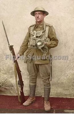 WW1 World War Great War Photo Picture Australian Soldier With A Gas Mask 3964 • $9.92