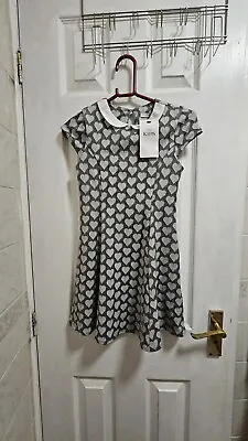 M&S Age 6-7 Years Flattering Heart Print Skater Dress Marks And Spencer New Tags • £7.50