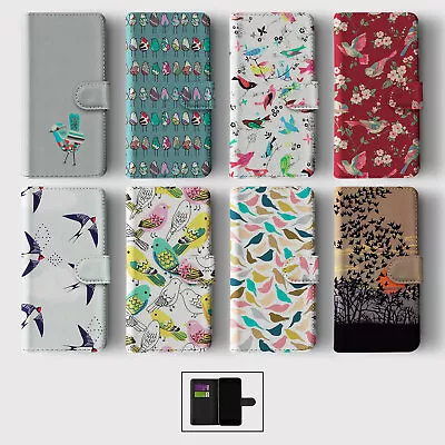 £8.99 • Buy Case For Iphone 14 13 12 11 Se Wallet Flip Phone Cover Birds Birdies Flock