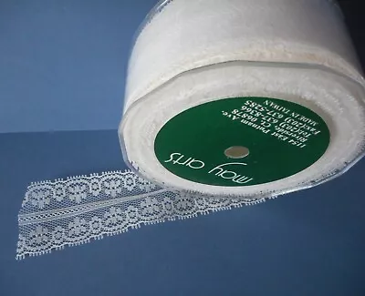 May Arts Very Light Cream Lace 1.5  (40mm) Wide X 30 Yd (27.4 M) Roll • £15