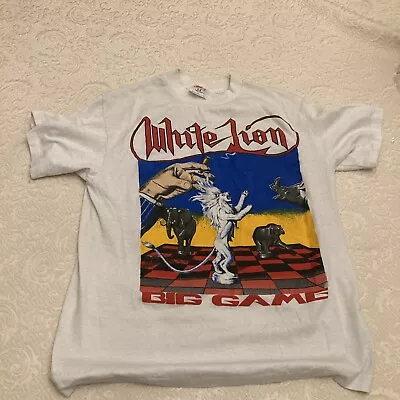 Vintage WHITE LION BIG GAME Tour Concert Shirt • $29.95