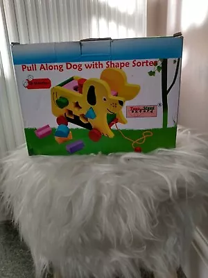 £12 • Buy Wooden Pull Along Dog With Shape Sorter -toys Of Wood Oxford Excellent Condition