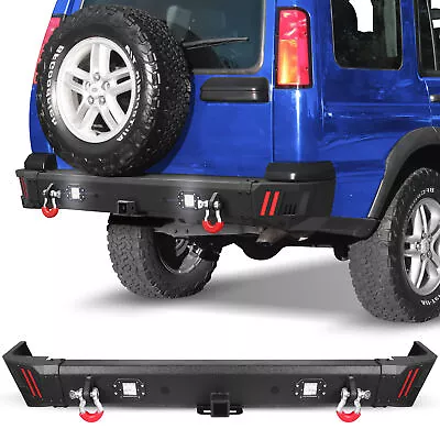 For 1999-2004 Land Rover Discovery 2 II Rear Bumper With LED Light & Red D-Ring • $369.69