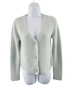 VINCE Women's 100% Cashmere Mint Button Cardigan Sweater Size XS #C121 • $49.99