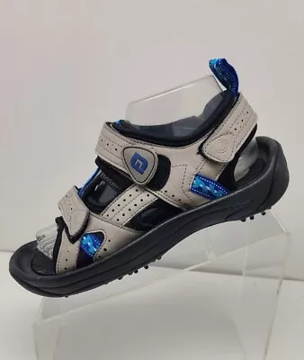 FootJoy Soft Spiked Golf Sandals Men's Shoes Gray Blue Leather Size 8 M • $23.99