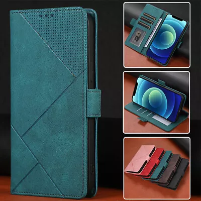 For Samsung S21 S20 FE Ultra S10 S9 S8 + Case Leather Wallet Flip Magnet Cover • $13.99