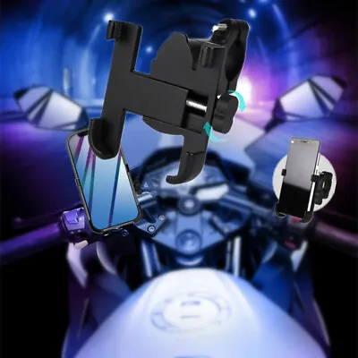 Aluminum Alloy Phone Holder Motorcycle Handlebar Mount For 3.5-6.2  Cellphone • $15.56