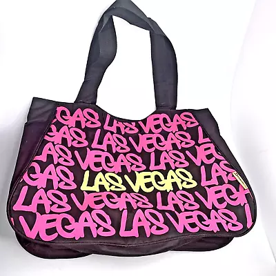 Las Vegas Black Pink Green Shopping Bag Tote By Bovano USA- • $12.68