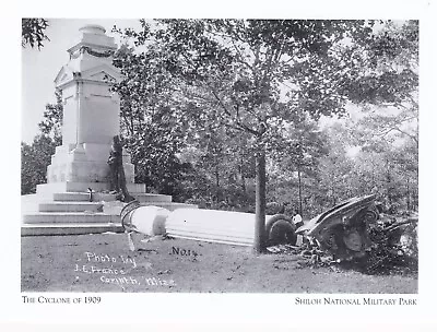 Civil War Monument Toppled Shiloh National Military Park TN Postcard Circa 1909 • $1.89