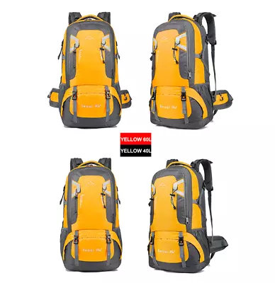 40L Waterproof Outdoor Hiking Backpack Camping Outdoor Trekking Bag(Yellow) • $44.49