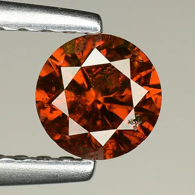 0.39cts 4.7mm Cognac Red Natural Loose Diamond  SEE VIDEO  • $78