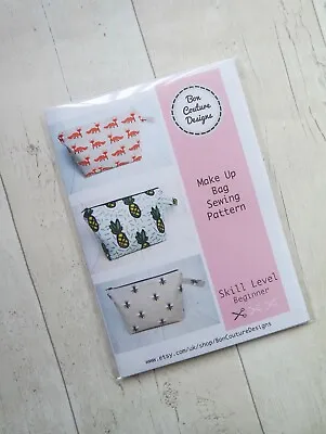   Make Up Bag Sewing Paper Pattern By Bon Couture Designs • £6