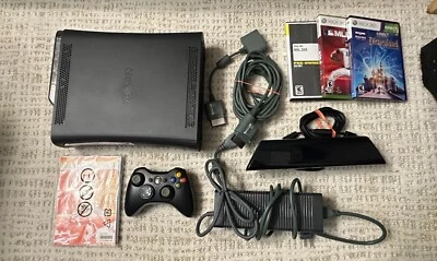 $99.88 • Buy Microsoft Xbox 360 Elite 120GB Black Console Bundle + 3 Games & Kinect