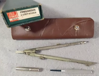 K&E Co. Doric 9004 Combination Compass Made In Germany With Case Vintage Drawing • $16.99