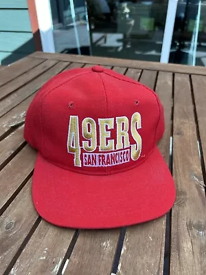 San Francisco 49ers Drew Pearson Vintage Snapback Hat Spell Out Big Logo • $35.88