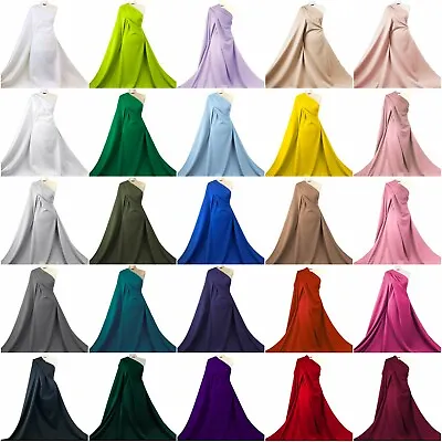 Jersey Fabric Scuba Crepe 4 Way Stretch Polyester Elastane Dressmaking Material • £1