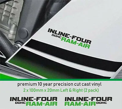 £4.99 • Buy INLINE- FOUR RAM-AIR Decals Stickers 10year Vinyl FITS Kawasaki NINJA ZZR ZX6R