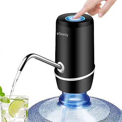 Electric Drinking Water Jug Pump For 5 Gallon Bottle Rechargeable USB Portable • $16.90