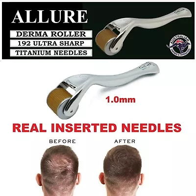 $17.20 • Buy DERMA ROLLER Hair Loss 192 Titanium Micro Needles Dermaroller 1.0mm Anti Aging