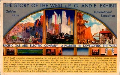 Postcard Pacific Gas Electric Co Exhibit San Francisco CA California 1939  K-074 • $22.79