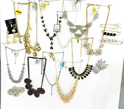 New 16pc. Mixed Jewelry Lot Brand Names Necklace Pins Earrings Swarovski • $25