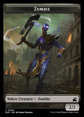 MTG Zombie Token [Ravnica Remastered Lightly Played] • £1.50