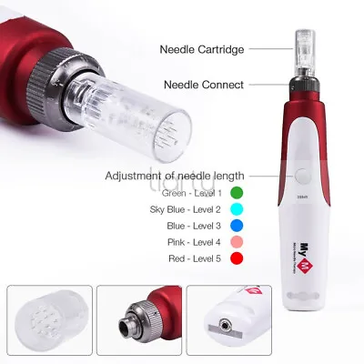 $45.32 • Buy Micro Needle Roller Anti Aging Facial Skin Therapy Electric Auto Derma Stamp Pen
