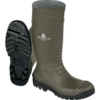 Mens Delta Plus Safety Steel Toe Cap Rigger Boots Wellingtons Work Safety Shoes • £17.95