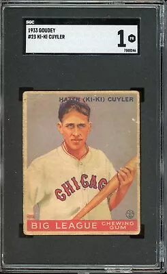 1933 Goudey Baseball #23 Kiki Cuyler SGC 1 • $75