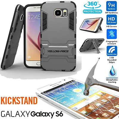 For Samsung Galaxy S8 S20/Plus Note10/20 Thin Armor Hybrid Slim Stand Case Cover • $24.69