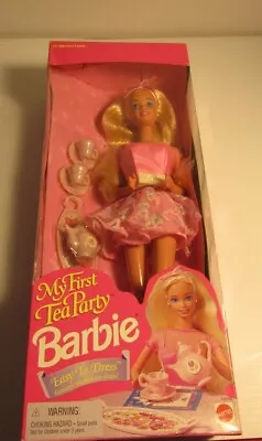 My First Tea Party Barbie Doll 1995 Mattel Vintage Easy To Dress *BRAND NEW* • $17.20