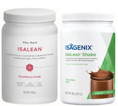2 X Isagenix Protein Shake Strawberry & Choc MINT Flavour  Meal Replacement • $154.84