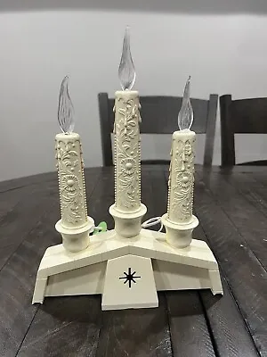 Empire Candelabra VINTAGE Plastic LIGHTED CHRISTMAS Decor Tested • $33.99