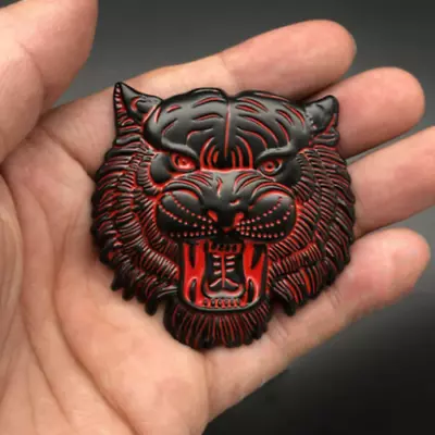 Black Red Metal Small Tiger Head Logo Car Trunk Rear Emblem Badge Decal Sticker • $7.68