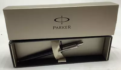 New  Vintage Parker Chrome Black Trim Ballpoint Pen Black Ink With Gift Box • $18.99