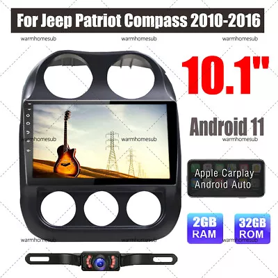 $134.99 • Buy Android 11 Car Stereo Radio GPS Carplay Touch Screen For Jeep Patriot Compass