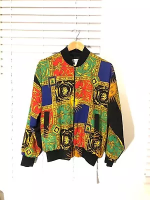 Vintage 1980's Chardin Versace Pattern Bomber Jacket • $26