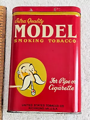 Vintage Advertising Empty Model Low Smoke Version Vertical Pocket Tobacco Tin • $39.99