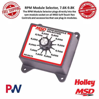 MSD RPM Module Selector Switch Range From 7.6K To 9.8K In 200 Increments #8673 • $163