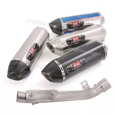 Motorcycle Exhaust Middle Pipe 51mm Muffler System For Suzuki GSXR1000 2007-2008 • $419.10