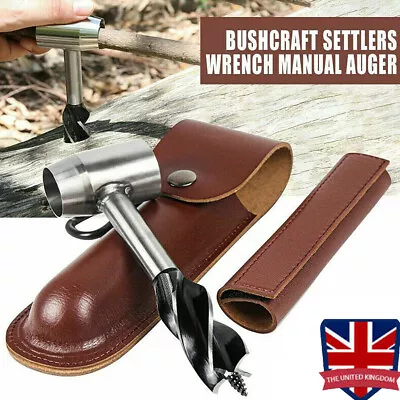 Durable Survival Tools Kit For Bushcraft Hand Auger Wrench Wood Drill Outdoor • £11.89