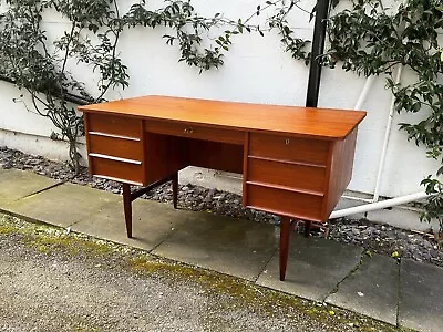 C.1960’s Danish Mid-Century Teak Desk Vintage Retro • £695