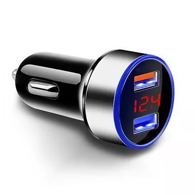 USB Car Charger 2 Ports Cigarette Lighter 3.1A LED Voltage Display Fast Charging • $8.90