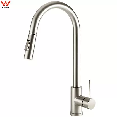 Brushed Nickel 2 Modes Pull Out Down Kitchen Tap Swivel Spout Laundry Sink Mixer • $99