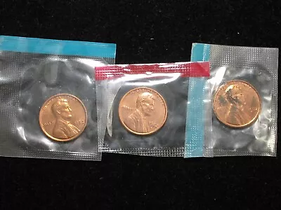 1972 P D S Brilliant Uncirculated * Lincoln Memorial Cents * Original Mint Cello • $2