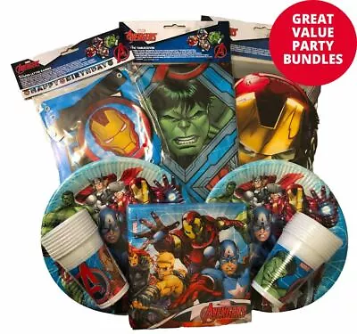 Marvel Avengers Birthday Party Decorations Tableware Set + FREE PARTY BAGS! • £4.39