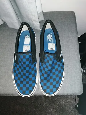 Vans Checkerboard Classic Slip On Size 9. Blue Mens Shoes  • £36