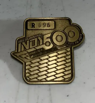 $15 • Buy Indianapolis INDY 500 Pit Pass Badge Pin 101st Running 2017