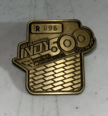 $15 • Buy Indianapolis INDY 500 Pit Pass Badge Pin 101st Running 2017