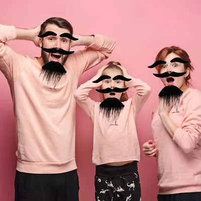  Fake Mustache Halloween Performance Supplies Props Beard Party • £6.99